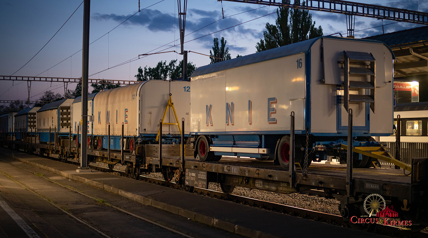 2022 Aufbau Circus Knie in Zürich